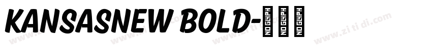 KansasNew Bold字体转换